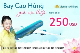 Bay Tp Hồ Chí Minh - Cao Hùng (Đài Loan) chỉ từ 250 USD của Vietnam Airlines