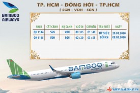 Bamboo Airway Tăng tuyến SGN - VDH - SGN từ 20/01/2020 - 08/02/2020
