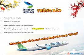 BAMBOO AIRWAYS - THÔNG BÁO ĐIỀU CHỈNH CHÍNH SÁCH ĐỔI TÊN CÁC BOOKING 