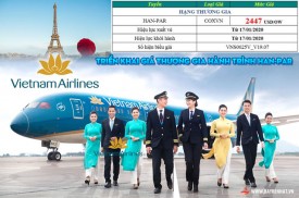 Vietnam Airlines triển khai bổ sung giá thương gia hành trình từ HÀ NỘI đến PARIS