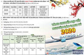 BAMBOO AIRWAYS THÔNG BÁO TĂNG CHUYẾN SGN-DAD-SGN DỊP TẾT