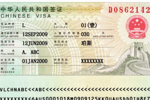 Lý giải về những thông tin được thể hiện trên visa Trung Quốc
