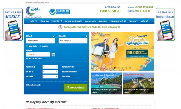 Tìm vé máy bay giá tốt tại Vha.vn