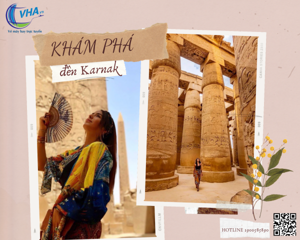 Đặt vé máy  bay onlline khám phá đền Karnak – Ai Cập