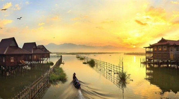 Đặt vé bay giá rẻ khám phá hồ Inle, Myanmar