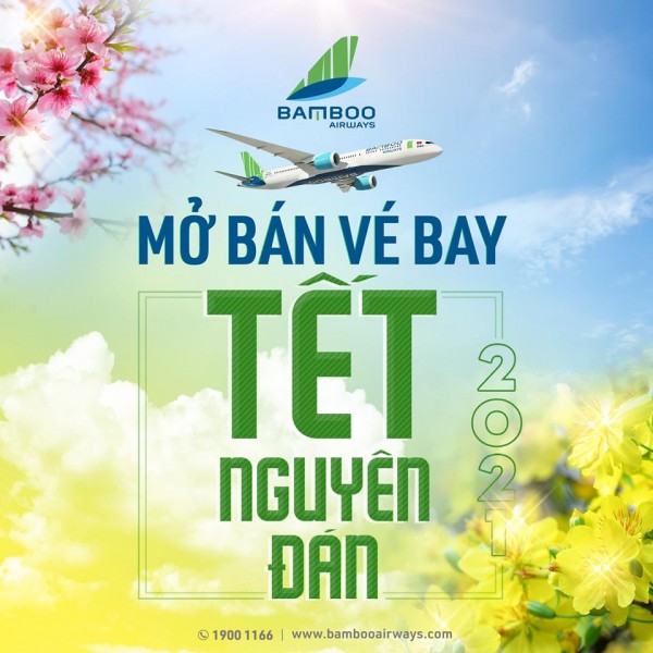 Bamboo Airways mở bán vé Tết 2021 giá ưu đãi  !