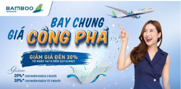 Bamboo Airways tung ưu đãi ‘giá công phá’ dịp Giáng sinh và năm mới 2022