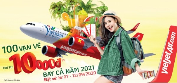 BAY THỎA THÍCH CẢ NĂM 2021 VỚI 100 VẠN VÉ CHỈ TỪ 10,000Đ