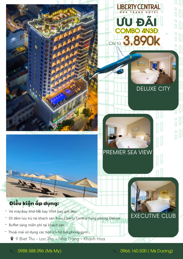 COMBO NHA TRANG 4N3Đ CHỈ TỪ 3.890K/PAX