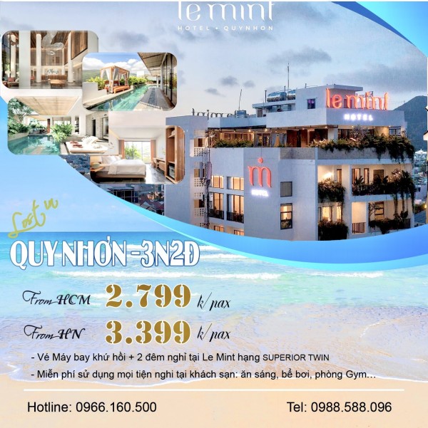 COMBO QUY NHƠN 3N2Đ CHỈ TỪ 2.799K/PAX