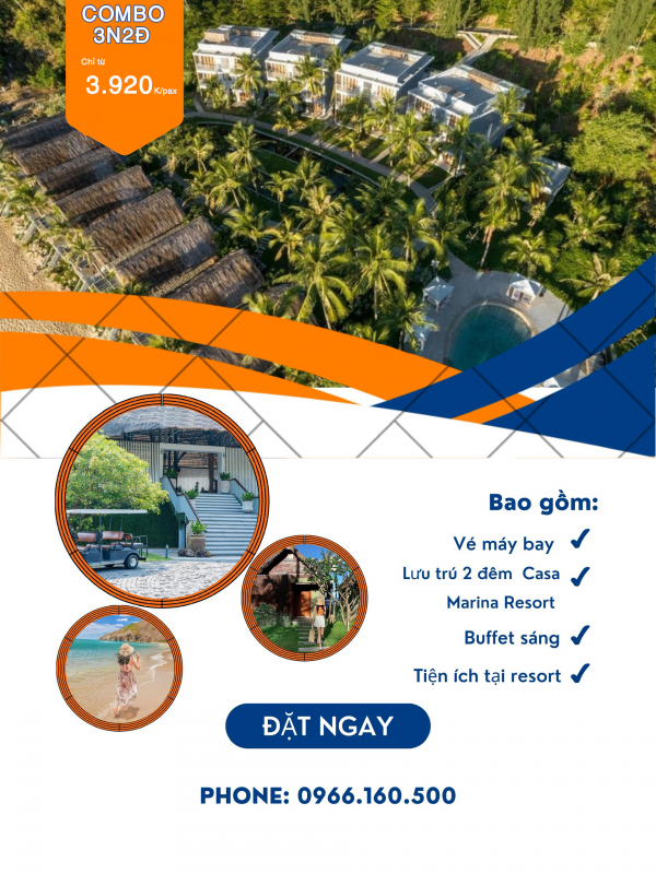 COMBO QUY NHƠN 3N2Đ - CASA MARINA RESORT 4* CHỈ TỪ 3.920K/PAX