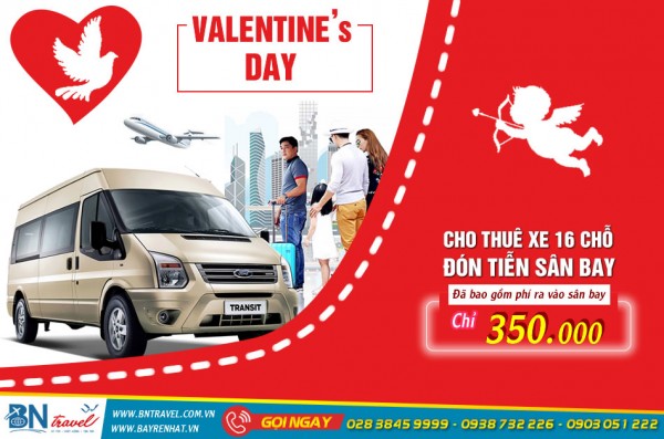 Dịch vụ thuê xe du lịch 16 chỗ dịp lễ Valentine 14/2 giá rẻ TP.HCM
