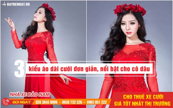 3 kiểu áo dài cưới đơn giản, nổi bật dành cho cô dâu